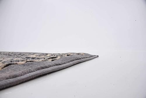 Vista 887 de Unique Loom Reza Collection- Alfombra, Polipropileno, Marrón Marrón/ marfil