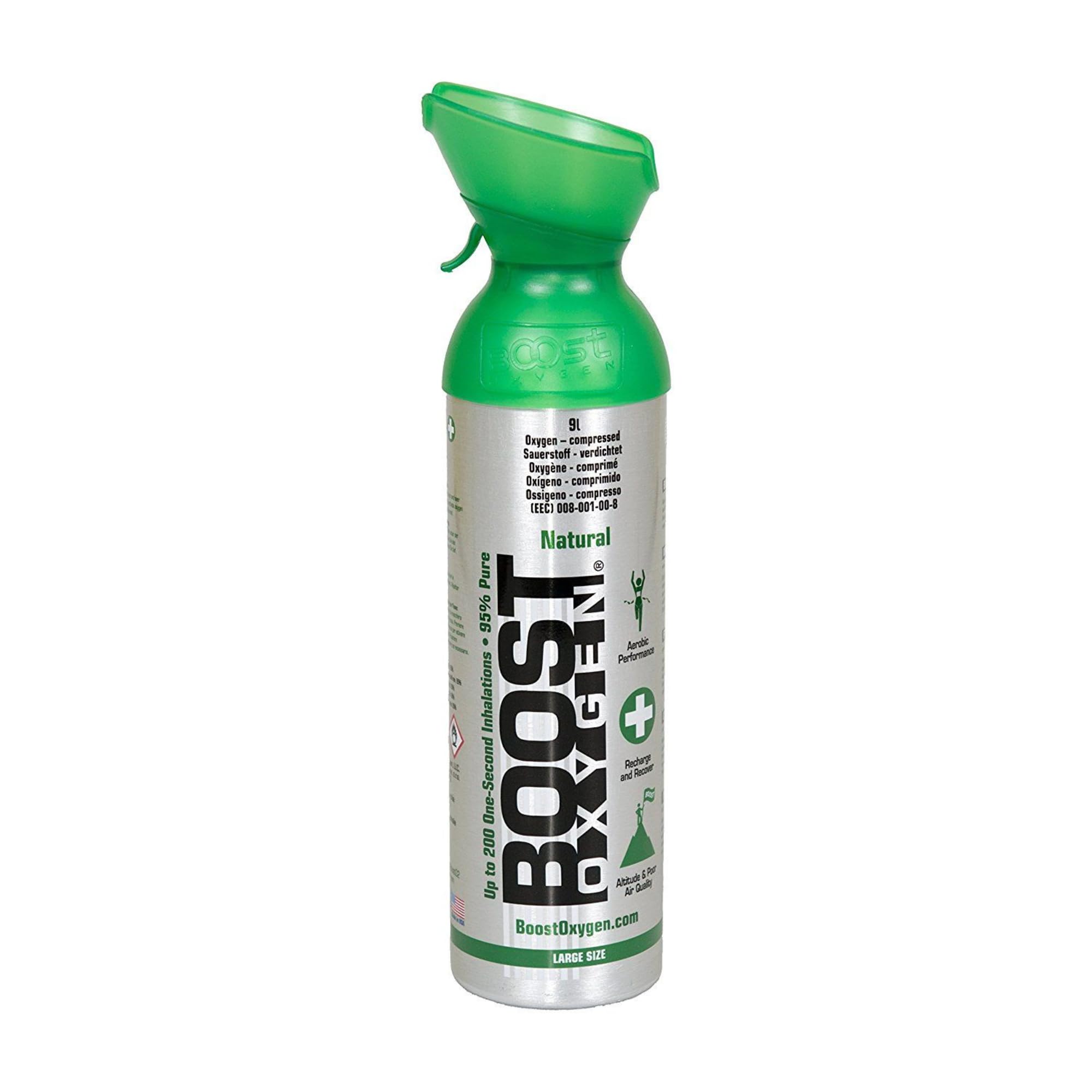 Boost Oxygen Pocket-Größe Neutral (ohne Aroma) 9L-Dose | Atemunterstützung für aerobe Regeneration, Höhe, Leistung & Gesundheit (1er-Pack)