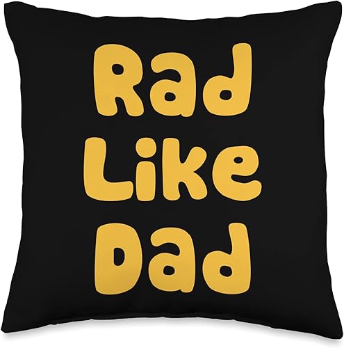 Rad Like Dad Fathers Day Kids Rad Like Dad Toddler Throw Pillow, 16x16, Multicolor