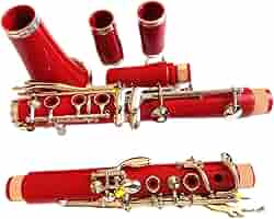 【2540】クラリネット 赤～ピンク系のお花封入 clarinetキーホルダー 2540】クラリネット 赤～ピンク系のお花封入 clarinet