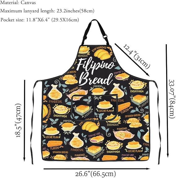 Philippines Bread Lover Gift Filipino Bread Apron Pinoy Cuisine Kitchen Gift Baker Baking Lover Apron