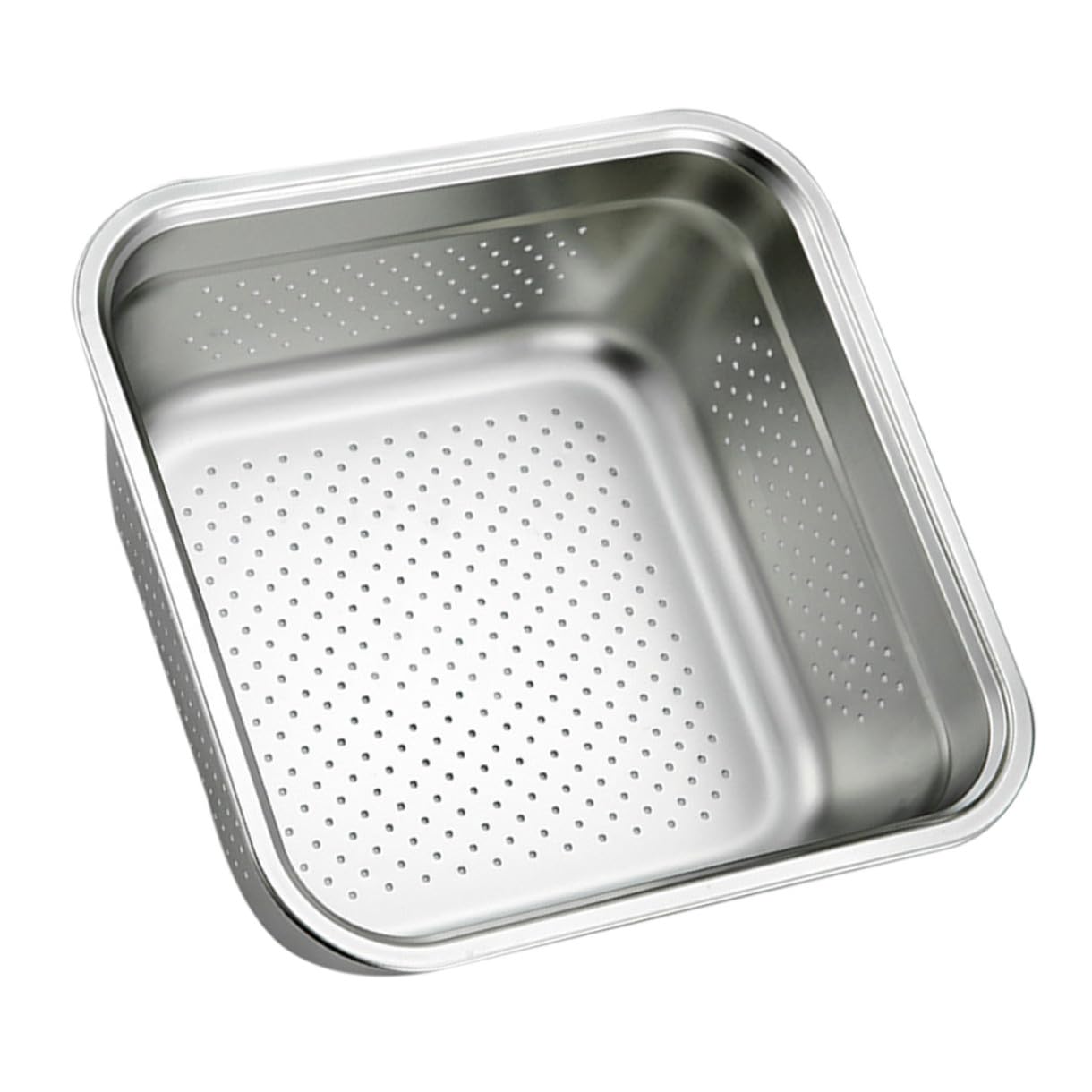 Zerodeko Colador de Cocina Grande de Acero Inoxidable Capacidad Amplia y Diseño Cuadrado, Escurridor Multifuncional y Confiable para Lavado y Drenaje en Fregadero