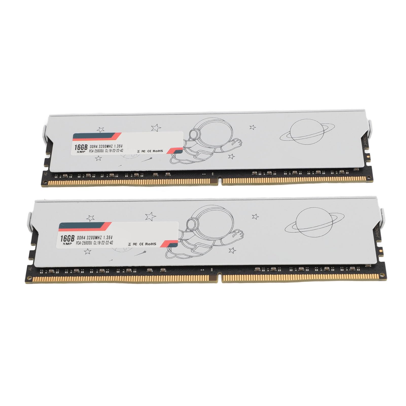 Chiyyak Modulo di Memoria Ad Alta velocità DDR4 RAM XMP per PC da Gioco Desktop 2 unità PCB in Metallo 25600 28800 Larghezza di Banda (DDR4 3200 MHz 32 GB (2x16 GB))