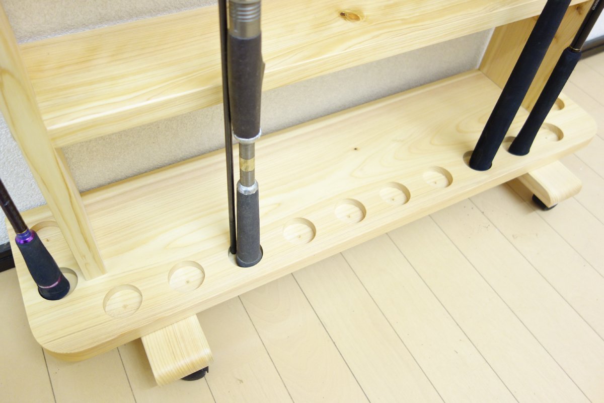 Amazon | 【家具職人の作ったロッドスタンド】 RS-33 2ピース用 14本