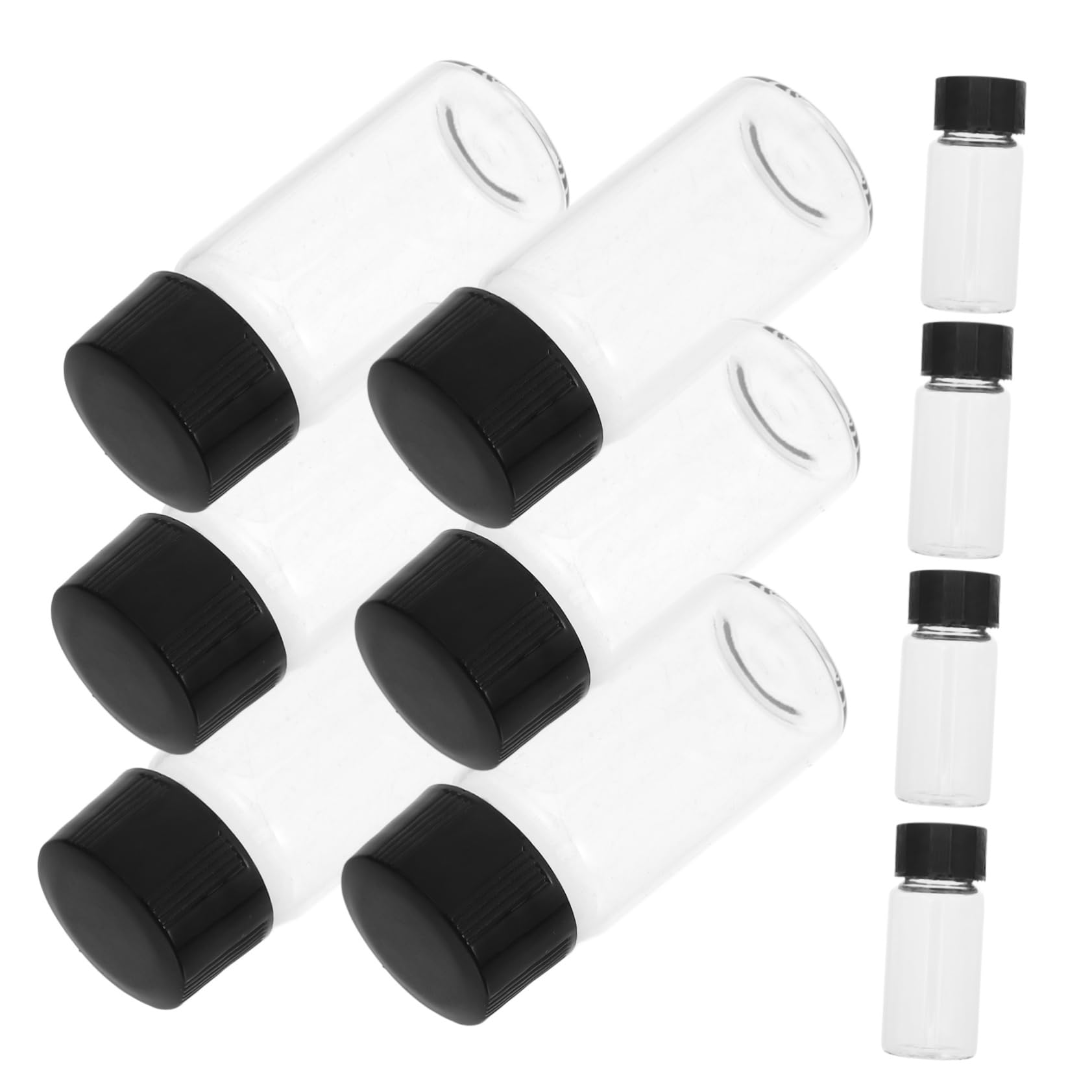 100 Frascos de Muestra de Vidrio con Tapa de Rosca 10 Ml