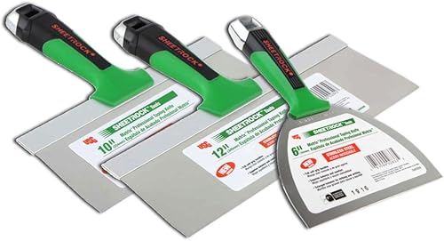 USG Sheetrock Matrix - Juego de cuchillos de cinta para paneles de yeso de 6 a 10 a 12 pulgadas, acero inoxidable