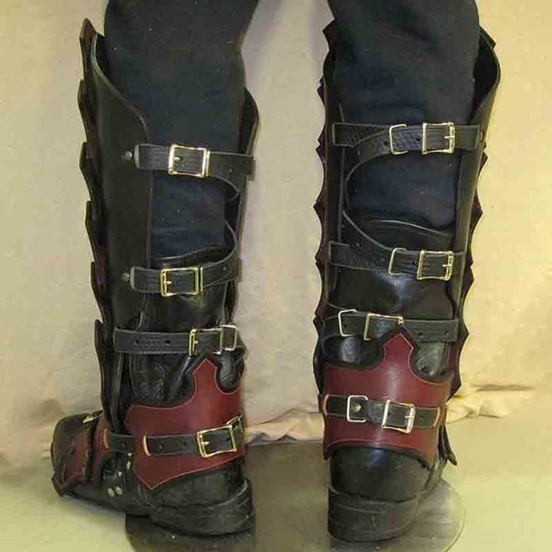 Medieval Retro PU Leather Leg Armour Renaissance Adjustable Overshoe Steampunk Shin Guard Armor Buckle Shoe Boot Cover Men Women Leg Armor for Cosplay Hiking,Brown Medieval Retro PU Leather Leg Armour Renaissance Adjustable Overshoe Steampunk Shin Guard Armor Buckle Shoe Boot Cover Men Women Leg Armor for Cosplay Hiking,Brown