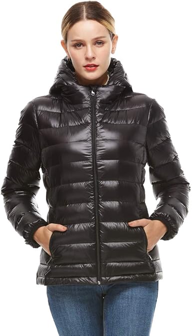 Womens down jacket with removable hood Clearance