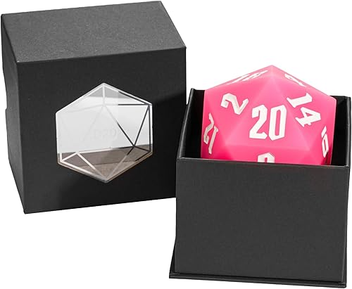 Miniatura 3 de Dados de silicona D20 de 2.165 in, D20 grandes que brillan en la oscuridad D20 individuales de 20 caras, dados poliédricos gigantes D20 con caja de