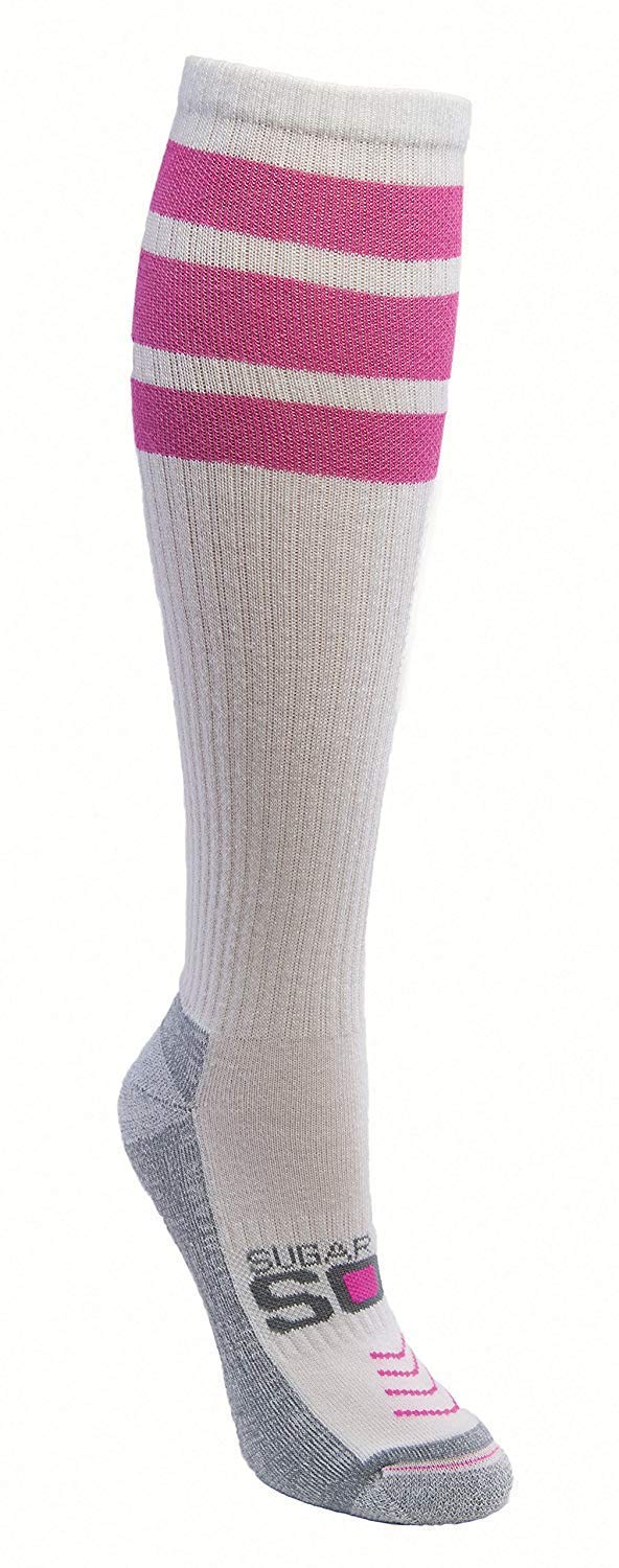 3NH® Sox 33103 Womens Athletic Compression With Tube Striping Socks, Pink