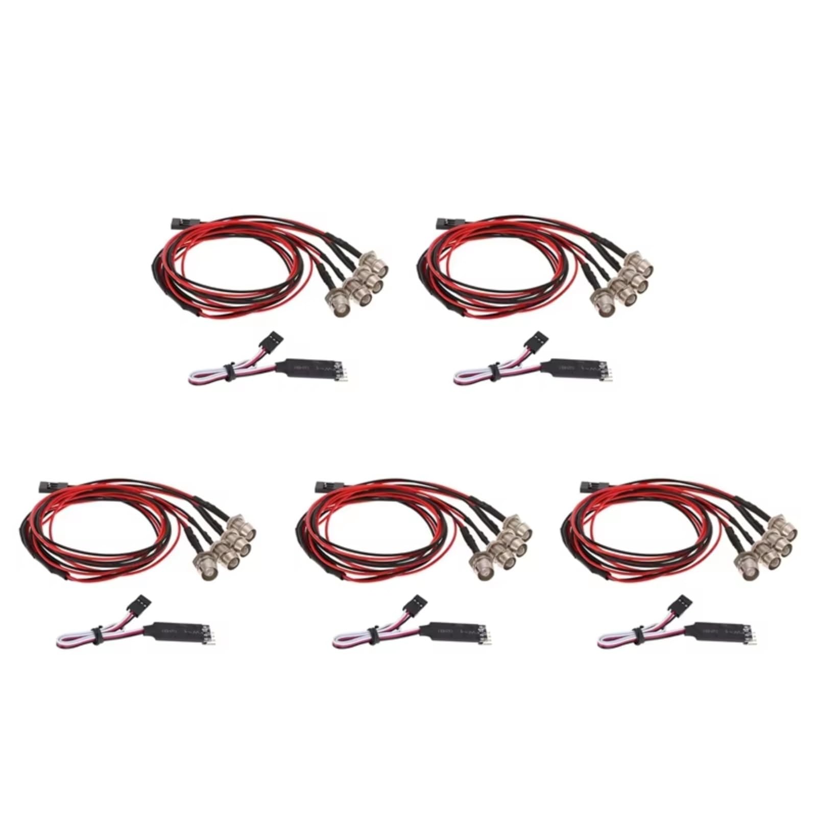 Kit 4 luces LED de coche RC con panel 3 canales para Axial SCX10 TRX4 HPI 6