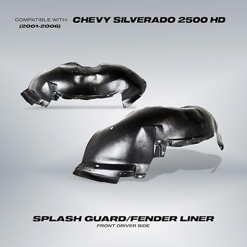 Miniatura 6 de Para Chevy Silverado 2500 HD Splash GuardFender Liner 2001 02 03 04 05 06  Lado delantero del conductor Repuesto para 15132711 GM1248165  Repuesto