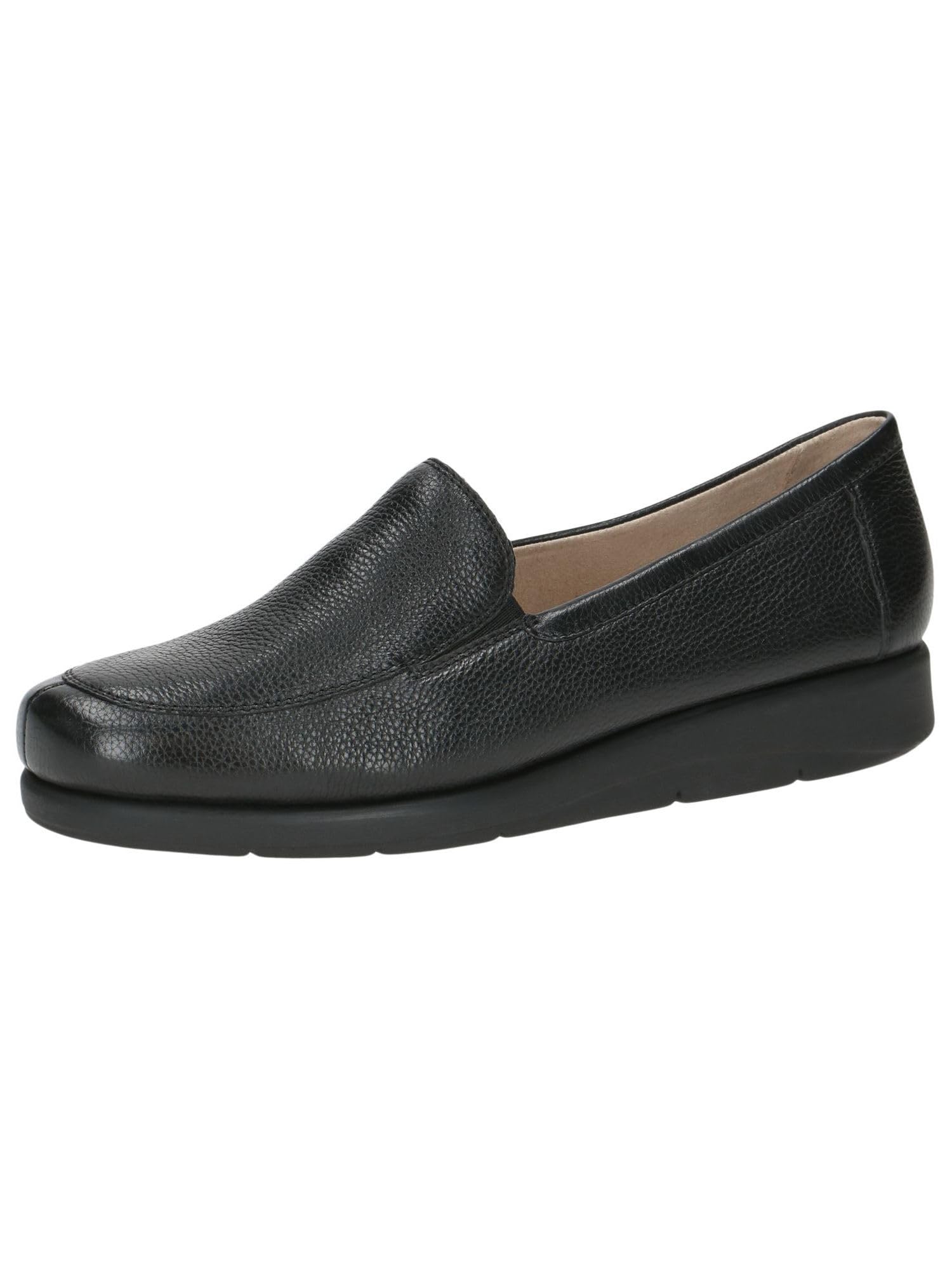 CAPRICE Women's Leather Loafers Elegant, Black (Black Nappa), 6.5 UK