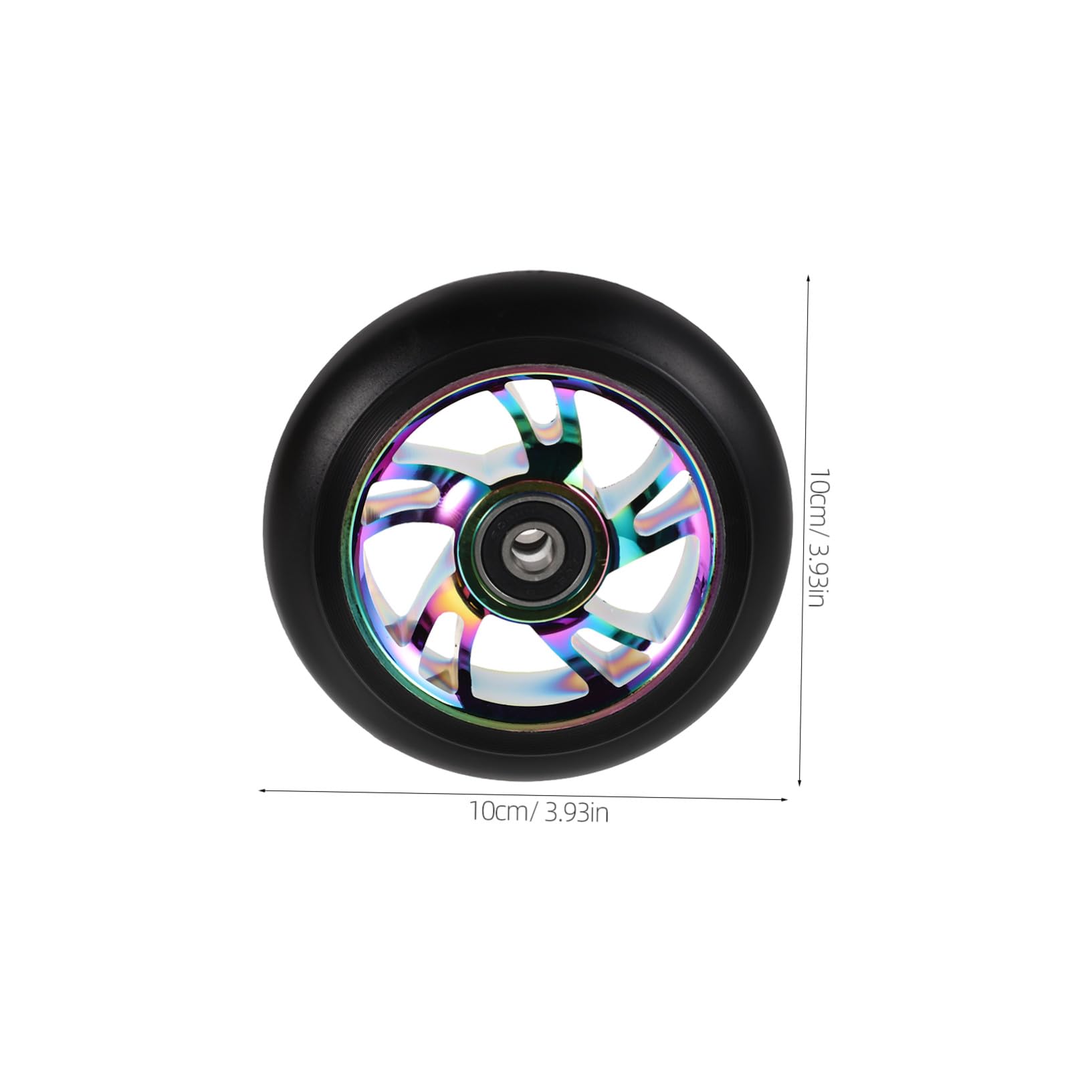 SUPVOX 2pezzi Ruote Posteriori in Lega di Alluminio per Monopattino Ruote Anteriori LED per Sostituzione Migliorate per Velocità e Scorrevolezza