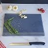 DECORITA Channeled Glass Cutting Board - Glass Cutting Board | SMOKED GLASS, 25cm X 35cm