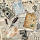GLOBLELAND Vintage Label Klare Briefmarken für DIY Scrapbooking Dekor Retro Label Hintergrund Postkartenstempel Transparente Silikonstempel zum Erstellen von Karten Fotoalbum Dekor 148x21x3mm