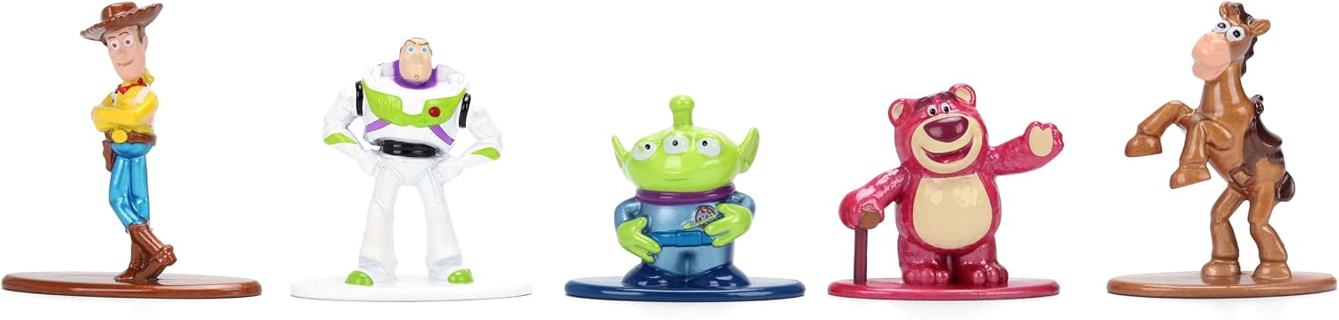 Jada Disney Pixar Toy Story Nano Metalfigs 12-Pack – Series 1 Toys, Featuring Woody, Buzz Lightyear, Jessie, Forky & More – 1.65” Die-Cast Mini Figures