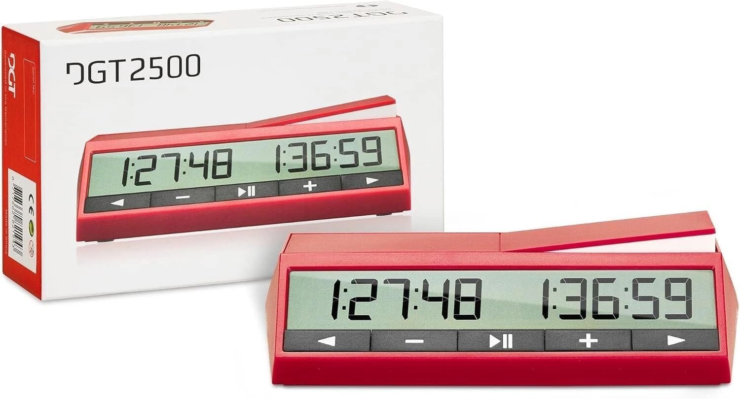 DGT 2500 Chess Clock – Official Fide Digital Timer for Tournaments, Blitz, Rapid, and Classical Games