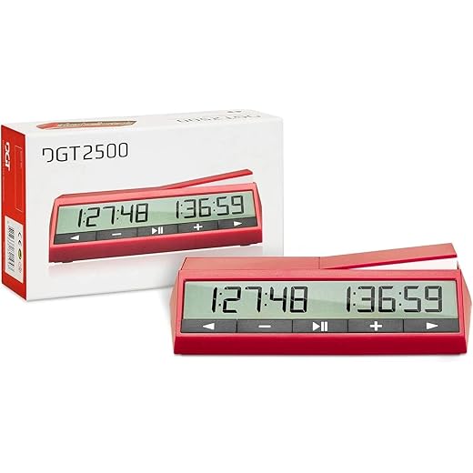 DGT 2500 Chess Clock – Official Fide Digital Timer for Tournaments, Blitz, Rapid, and Classical