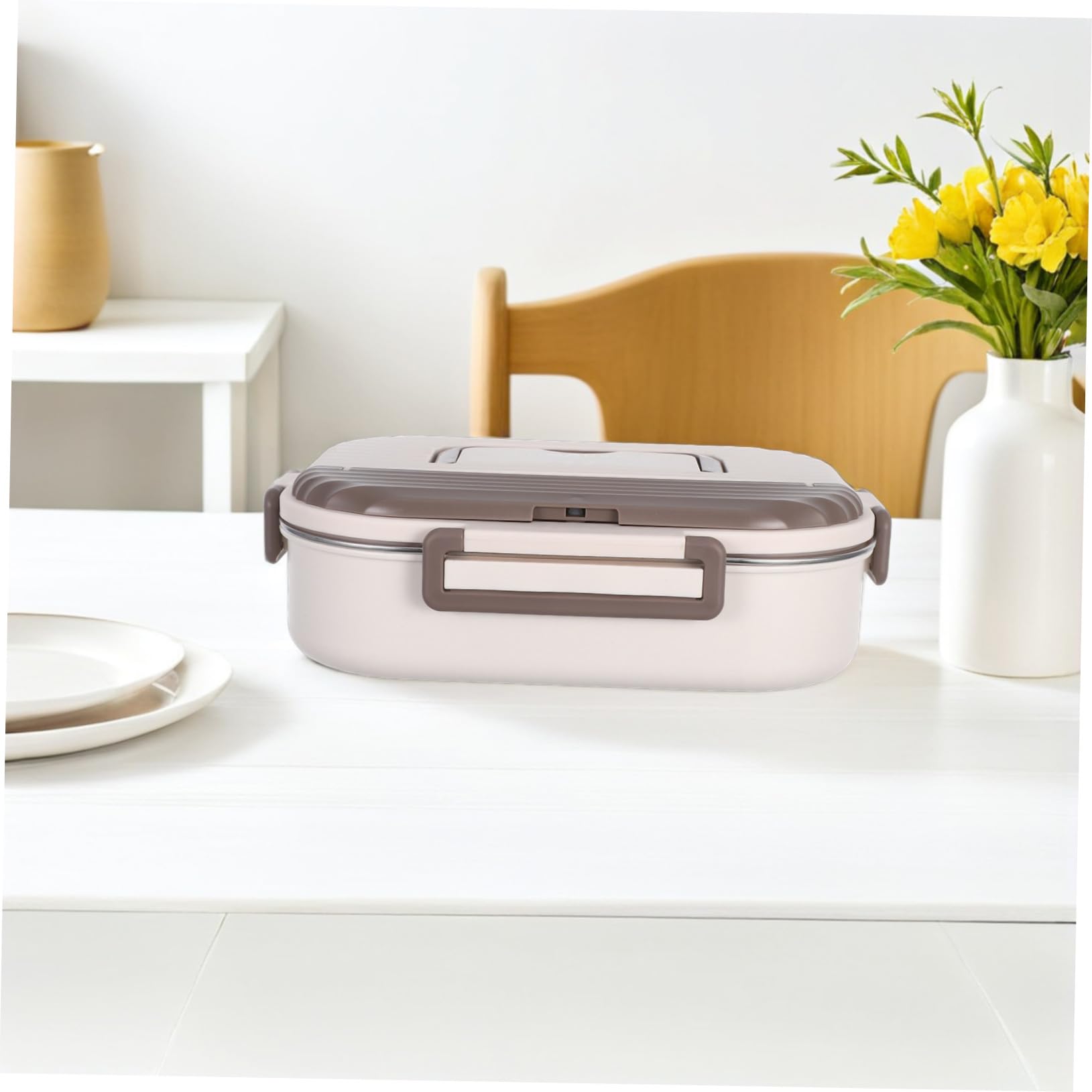 34oz Edelstahl Lunchbox Bento mit Fächern Auslaufsicher zum Aufbewahren von Lebensmitteln für Schule Büro Reisen und Picknicks