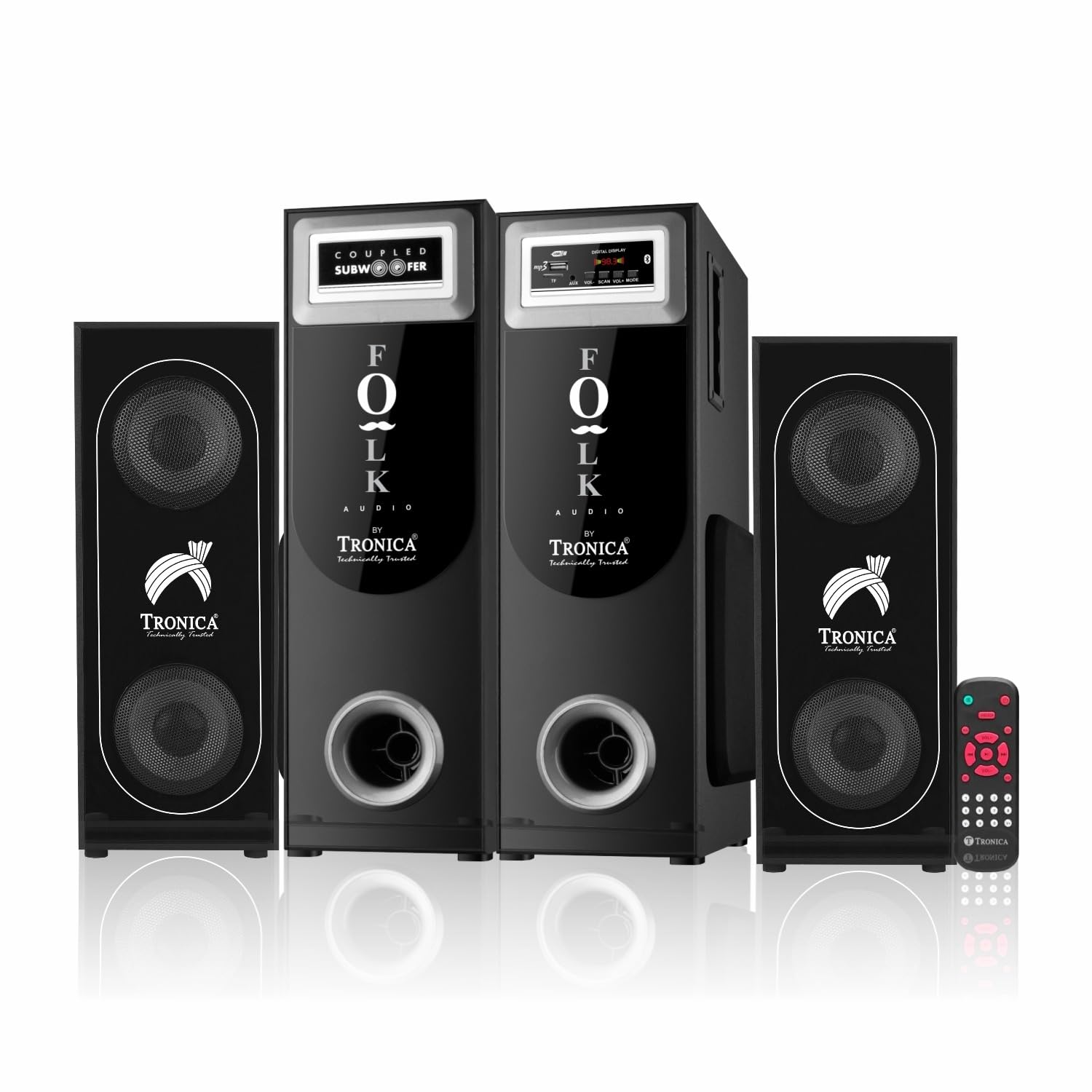 TRONICA Folk Audio Coupled SubWoofer 85W DigniFi Bluetooth Home Theater System Sound Bar with FM/AUX/Pen Drive/Smart TV Support & Remote-image-5