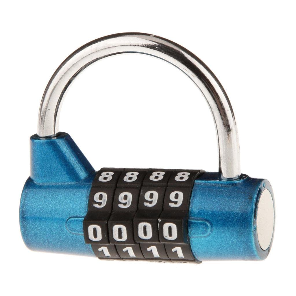 Merishopp 4 Digit Combination Travel Luggage Locker Security Lock - Blue S | Other Locks Access Control Equipment Facility Maintenance & Safety-image-21