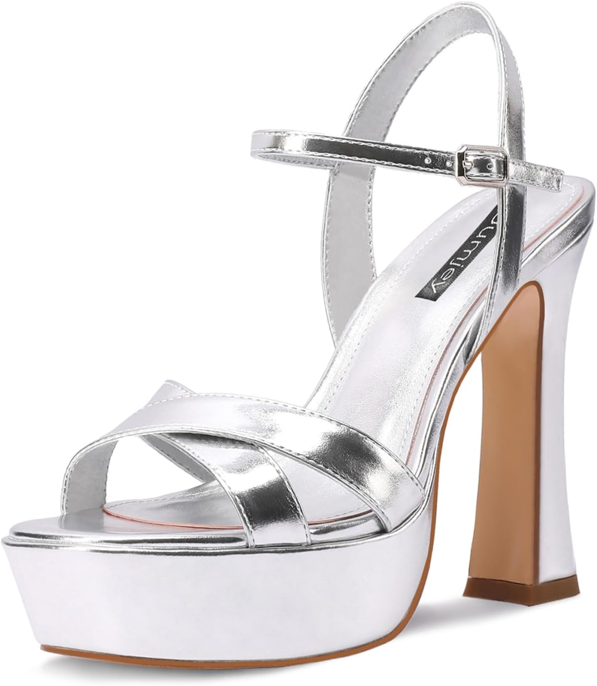 Platform Heels for Women Chunky High Heel Sandals with Ankle Strap, Open Toe Dress Shoes for Work Party Evening Wedding