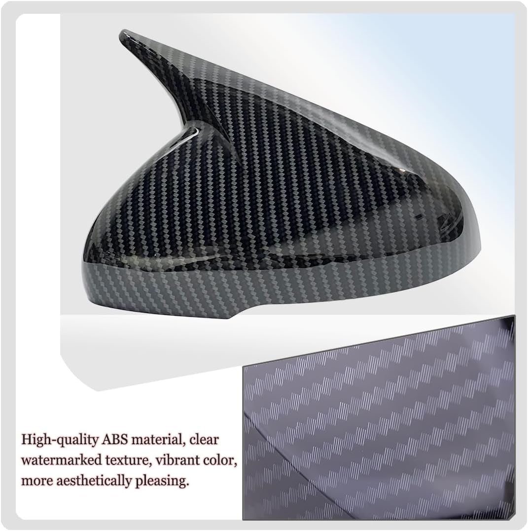 Side Rear View Mirror Cover for Kia Stinger 2017-2024 Carbon Fiber Turn Signal Housing Cover Accessories