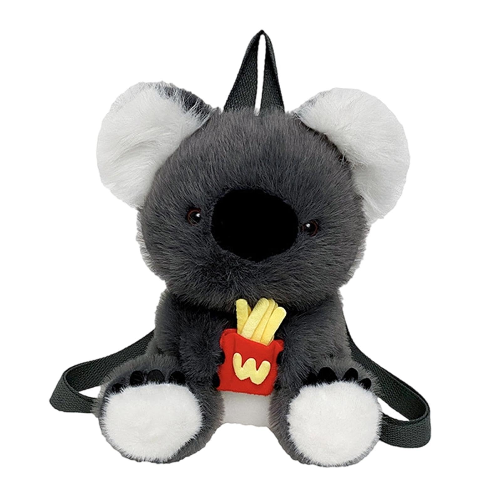 Koala Plush Toy Backpack Lovely Stuffed Animal Backpack for Girls Kids Party Fries-image-24