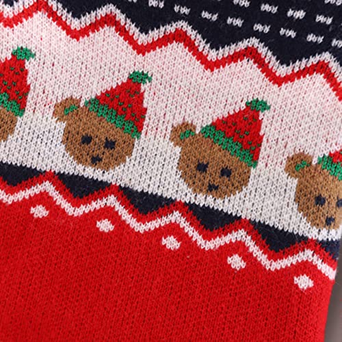 Cartoon Bears Print Sweaters for Toddler Kids Girls Boys Turtleneck Thick Knitted Xmas Pullover Winter Warm Tops4