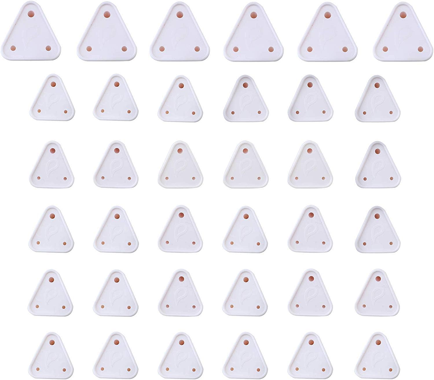 36 Piece Baby Safety Child Profing Electric Socket Plug Guards Switch Board Cover with Removal Pin (White)