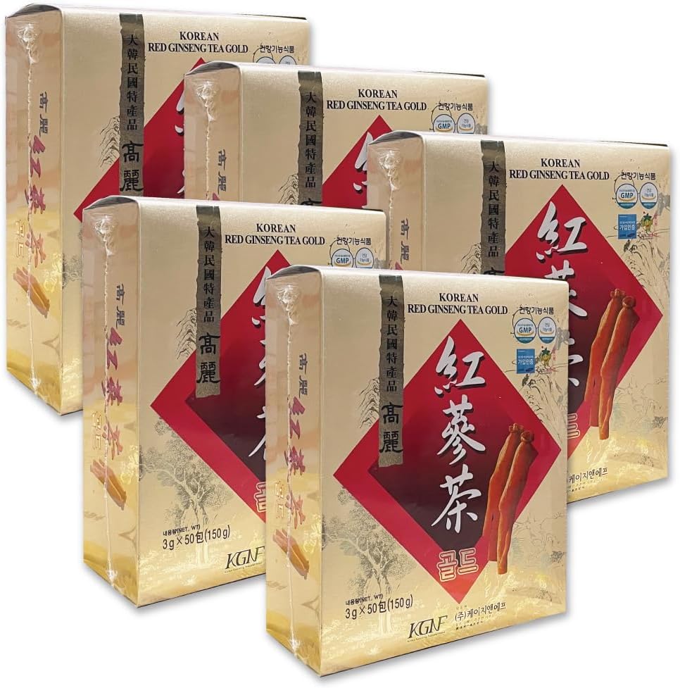 Korean Red Ginseng Tea 50 Packets 0.1 oz 3 g x 50 Packets / Korean Tea Traditional Tea Ginseng Ginseng Medium