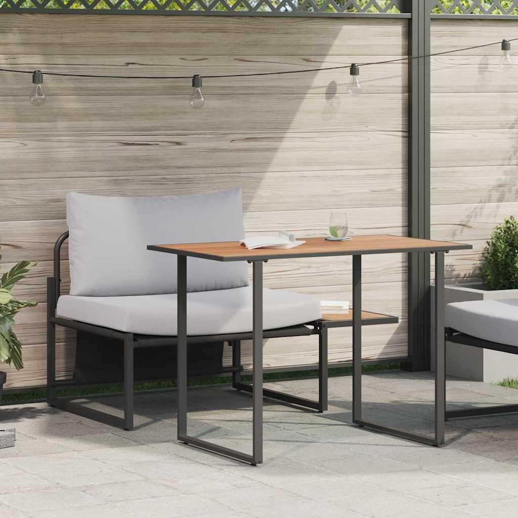 Mobilier de patio en acier haut de gamme gris clair Solivagant 2 pcs