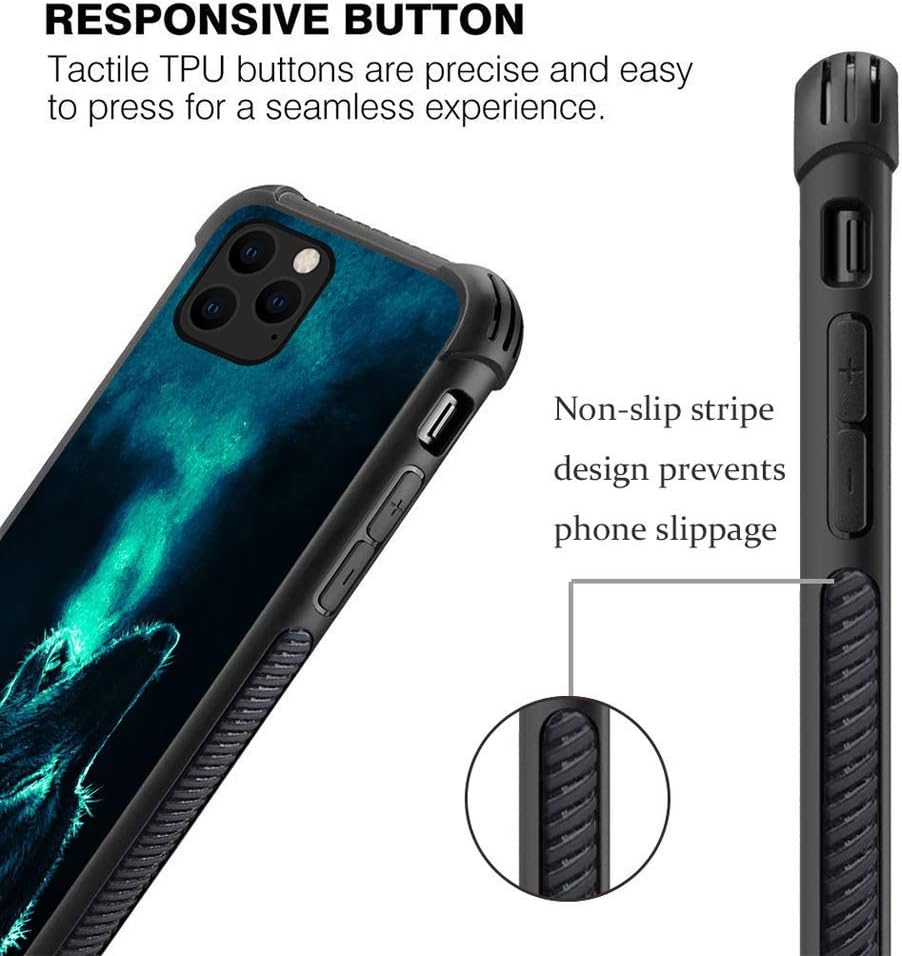 CARLOCA Case Compatible with iPhone 12 Pro Max Case,Lonely Wolf Case for iPhone 12 Pro Max Men Boys,Anti-Scratch Soft TPU Case for iPhone 12 Pro Max 6.7-inch Lonely Wolf