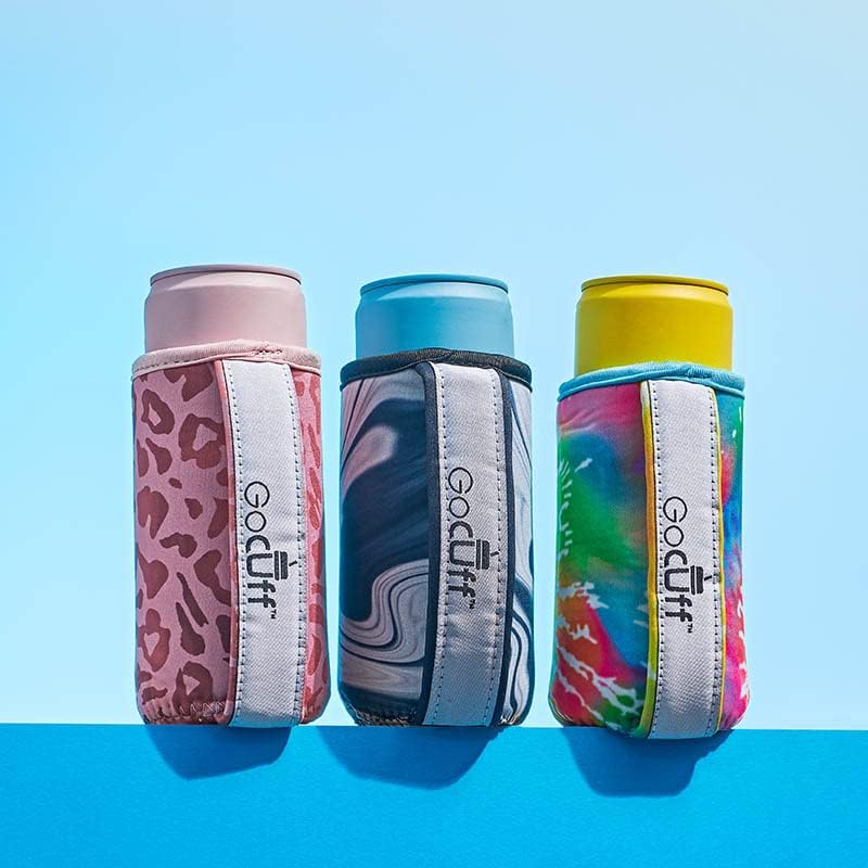 Miniatura 4 de GoCuff - Fundas delgadas para puños, aislantes reutilizables con asa lata de neopreno con mangas aisladas para refrescos, bebidas energéticas,
