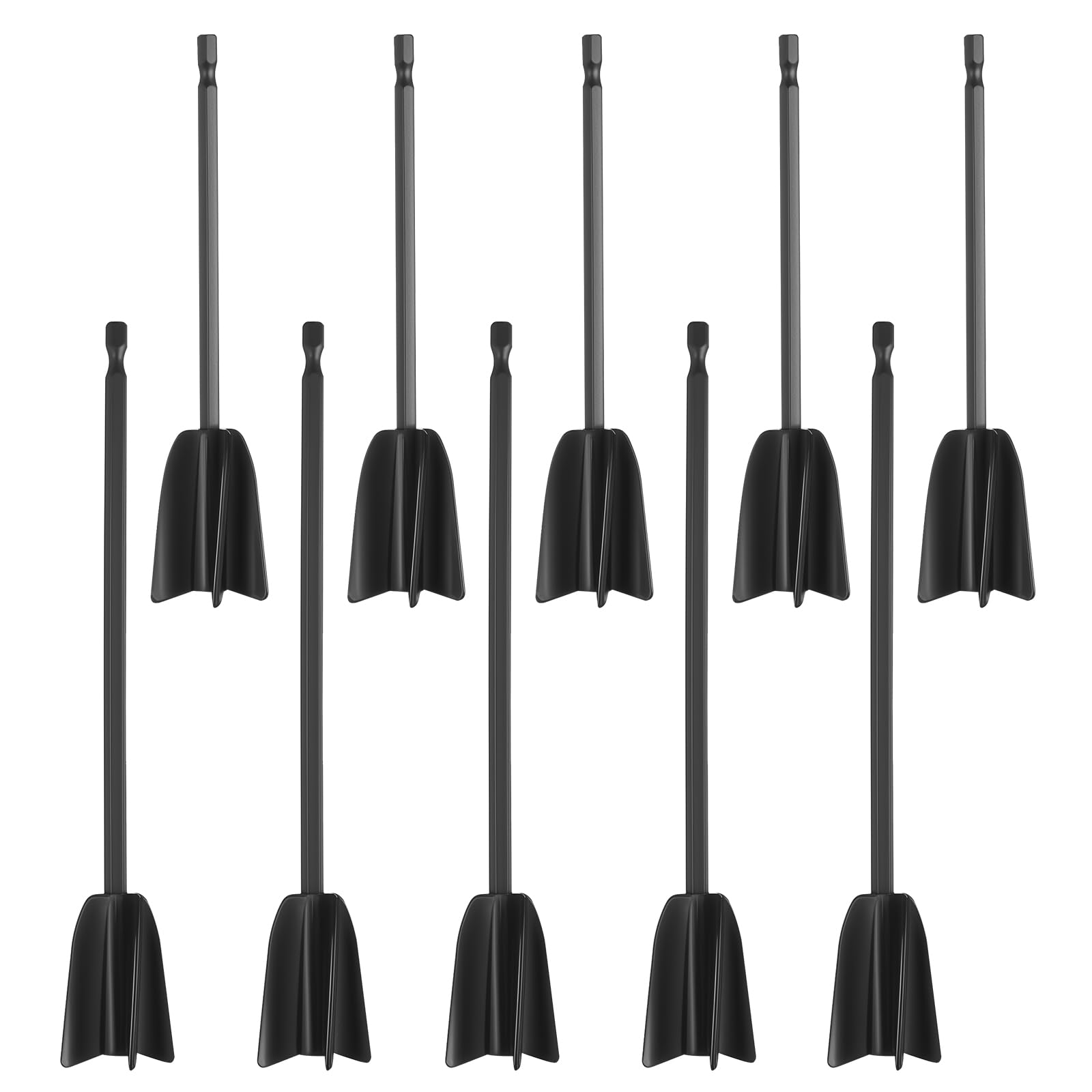 10 paletas mezcladoras de resina, paleta de mezcla de pintura de plástico para taladro mezclador de pintura para taladro, agitador de pintura reutilizable para taladros, pintura de silicona, mezcla de