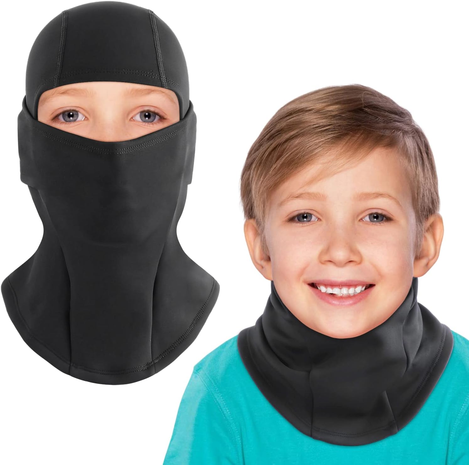 Kids Balaclava Ski Mask, Winter Full Face Balaclava Windproof Neck Warmer for Boys Girls School Riding Sports - Amazon product rated Grade B