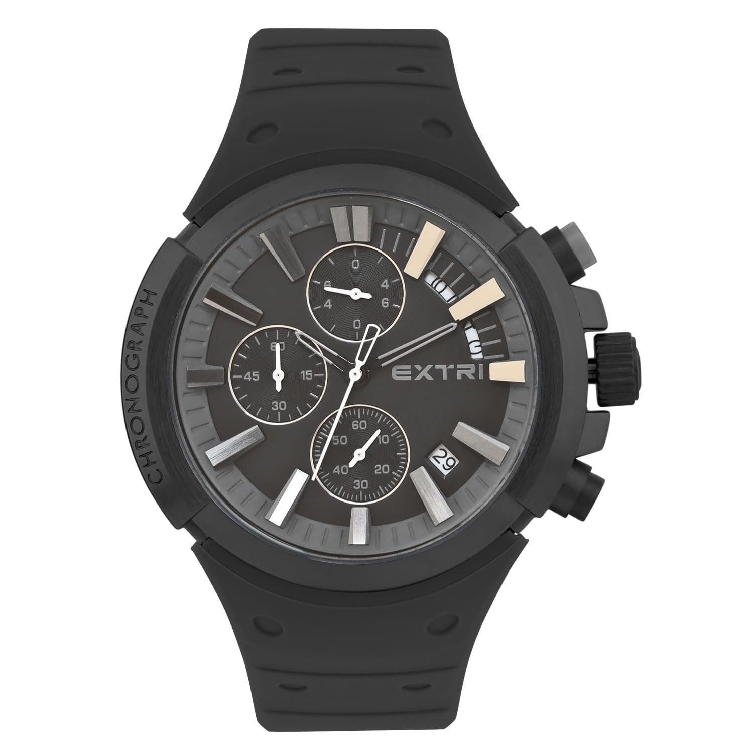 ExtriAnalog Black Dial Men's Watch-X6058-D