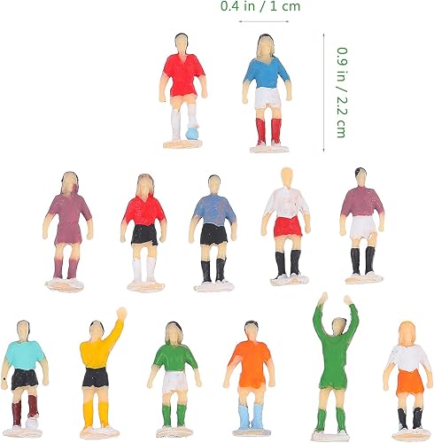 Miniatura 6 de COHEALI Mini figura de fútbol: 26 piezas Mini fútbol ature Sports Player Figurines World Figurines Player Figure Soccer 2.2X1cmx2pcs