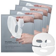 Deep Collagen Mask - Elastic, Tightening, Moisturizing & Hydrating Night Mask For Anti-Aging For Women, Facial Sheet Masks With Low Molecular Weight Collagen For Lifting, Firming 8