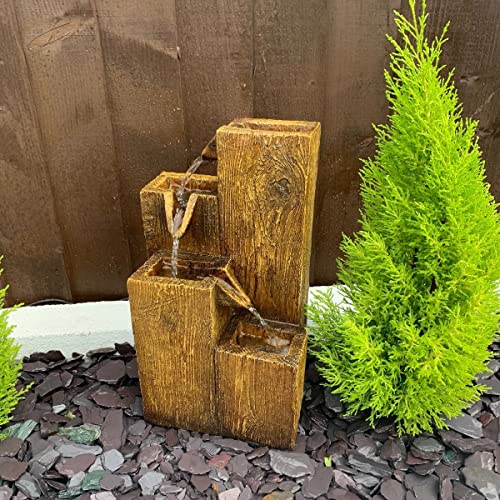 Tranquility Coastal Bay Mains Powered Water Feature With Cover,Waterfall, Water Fountain, Garden Decoration, Garden Feature