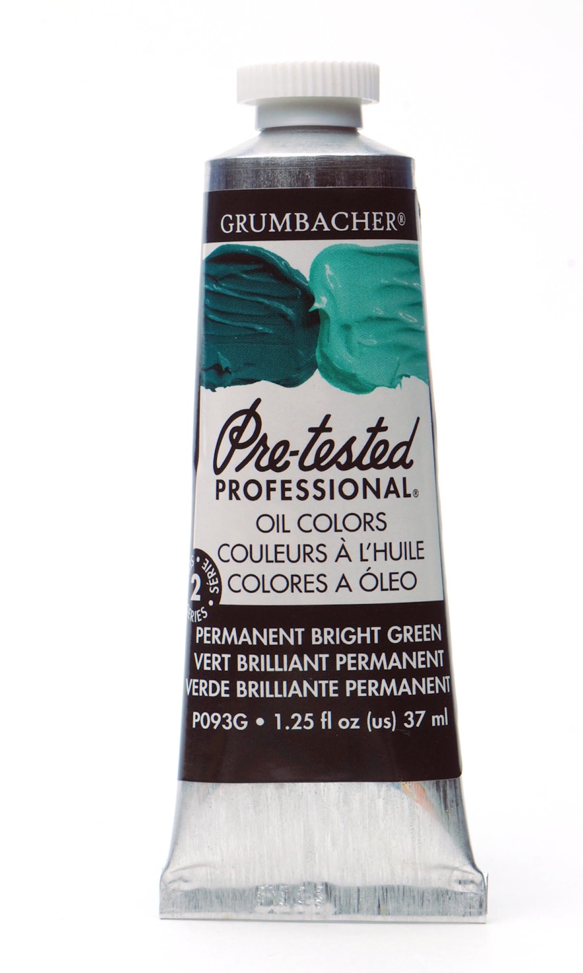 Grumbacher Pittura ad olio pre-testata, 37 ml, verde brillante permanente (P093G)