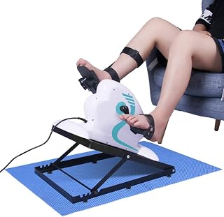 Samnuerly Pedal Exerciser Portable Electric Mini Rehabilitation Bicycle, Arm and Leg Physical Therapy for Handicap Disabled and Stroke Survivor,Adjustable Resistance (Large)