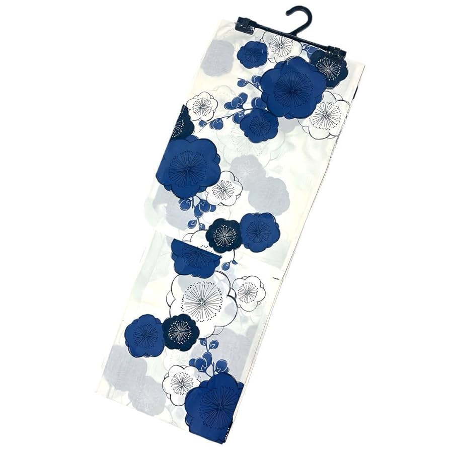 浴衣ジェンヌ 新作 浴衣5点セット オフホワイトに黒や紺の梅 ゆかた 半幅帯 Amazon.co.jp: 浴衣ジェンヌ 浴衣5点セット オフホワイトに黒や