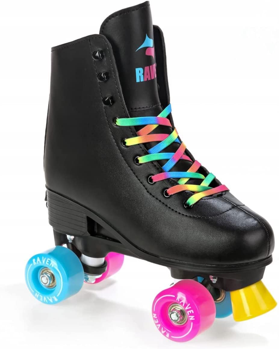 Patins a roulettes Iris du 39 au 42 Adulte Enfant Noir Mixte Taille Ajustable Femme Fille Roller Quad
