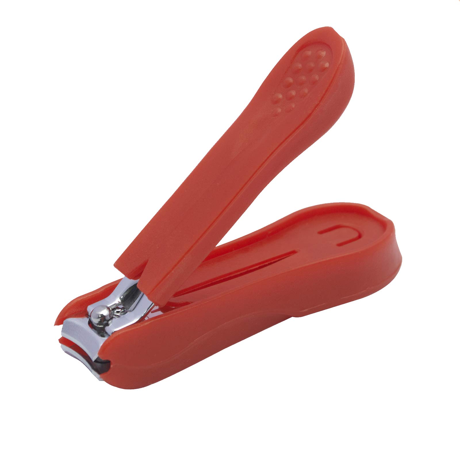 YNR German BEST Fingernail Clippers Black Blue | Perfect NEW YEAR GIFTS For Men & Women | Extra Sharp Easy Grip Nail Clipper | Professional Deluxe Stainless Steel Nail Clippers (Red)