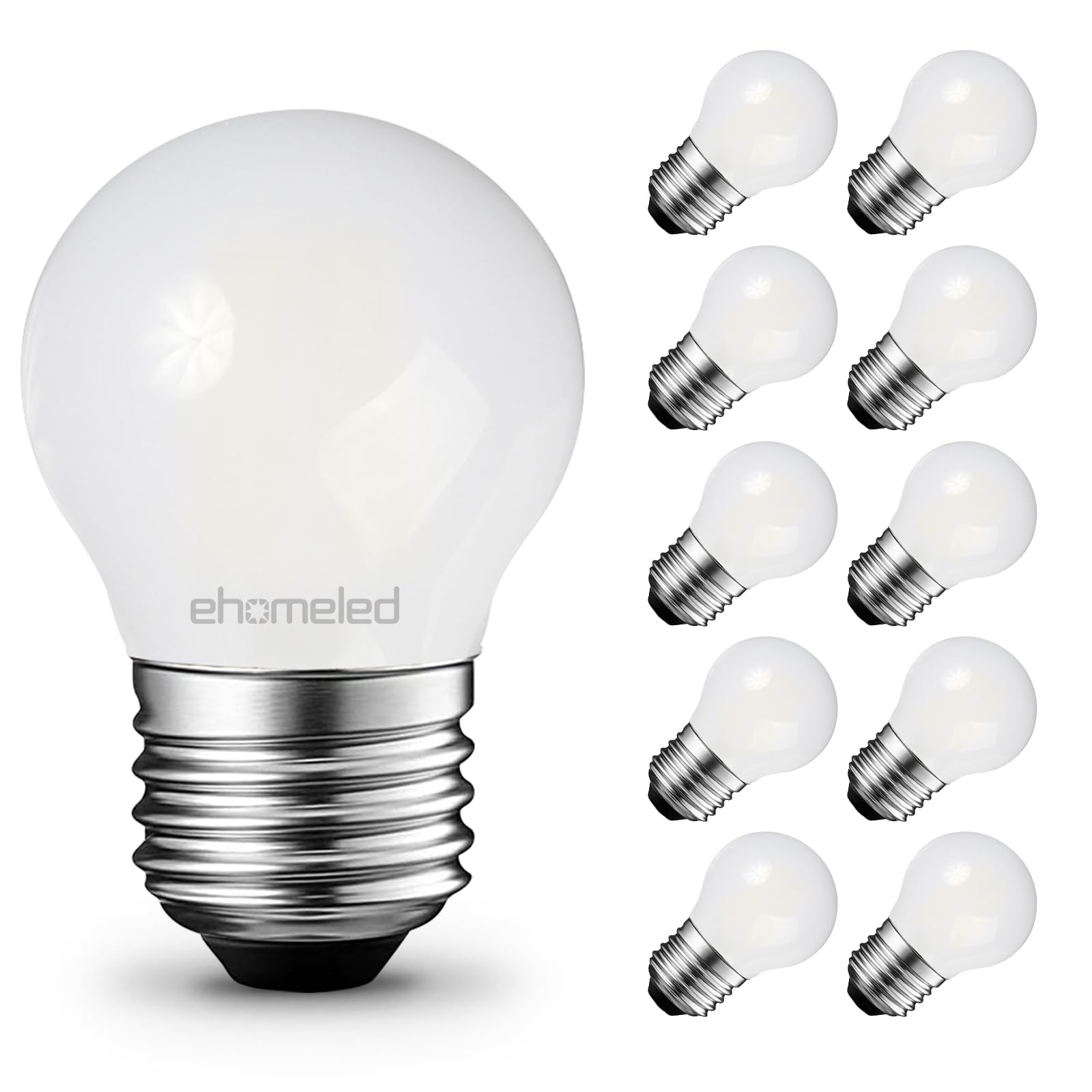 ehomeled E27 LED G45 Mini Glühbirne Warmweiß 2700K, Opalglas & Retro-Filament, 720lm 6W (=55W), Blendfreie LED Lampe für Schlafzimmer & Hotel, 10er-Pack