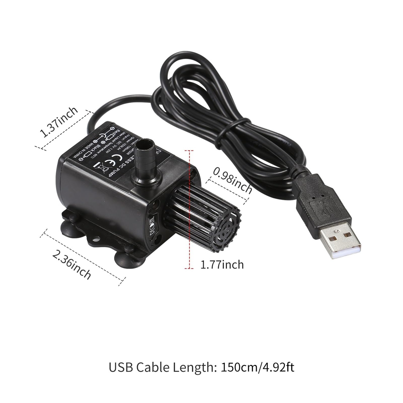 Industrial Water Pressure Diaphragm Pump USB Brushless Water Pump With Strainer Ultra-quiet Mini 5V Micro Brushless Submersible Fountain Pumps