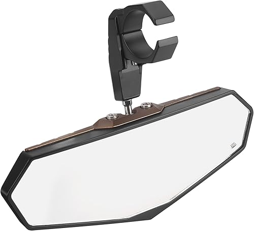 KEMIMOTO Espejo retrovisor UTV, espejo central SXS se adapta a jaulas de barra antivuelco de 1.6 a 2 pulgadas, compatible con Polaris RZR, Can-Am
