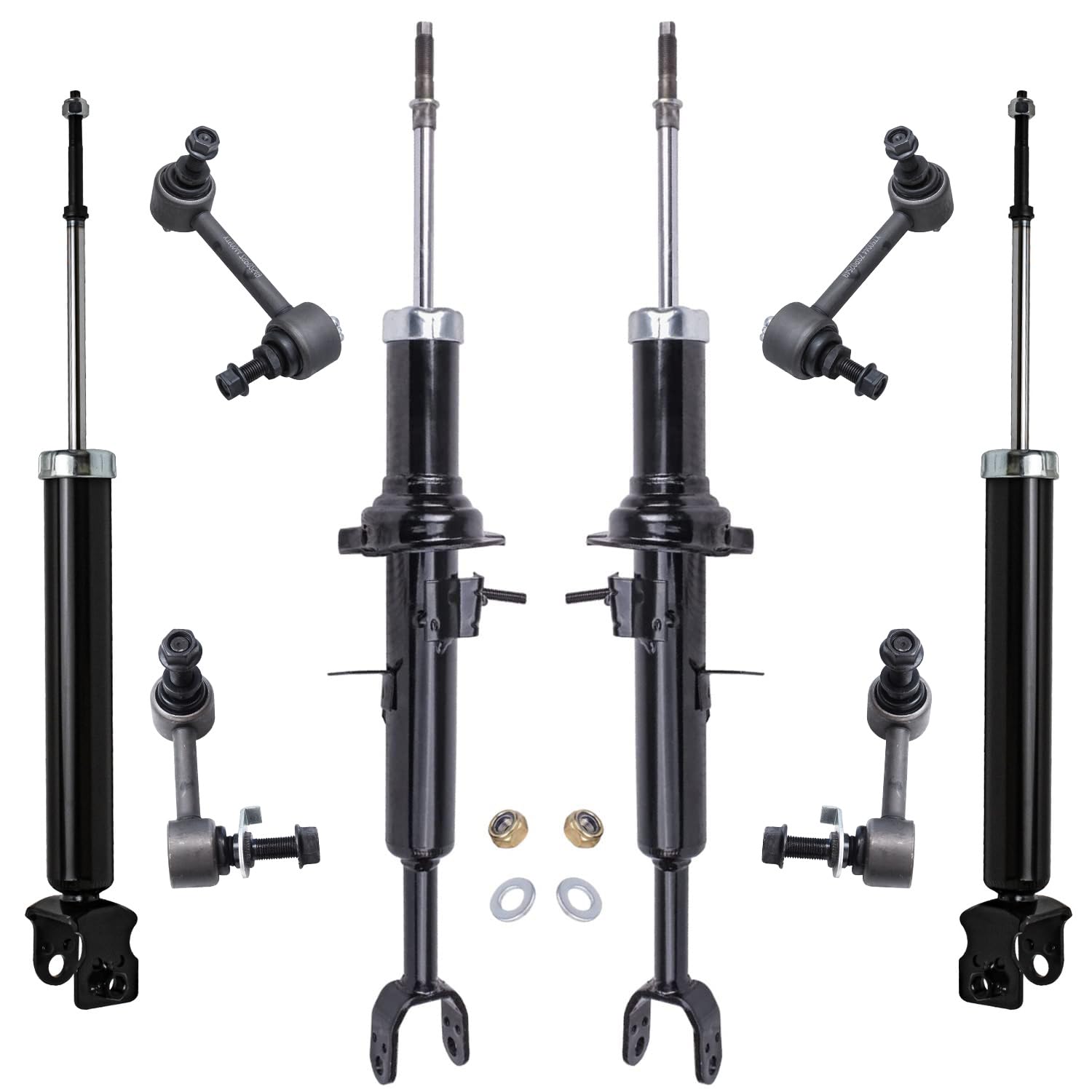 Detroit Axle - 8pc Shock Absorbers Kit for 2003-2006 Infiniti G35